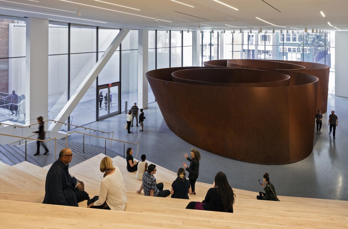Roberts Family Gallery featuring Richard Serra's Sequence (2006) at SFMOMA; photo: Henrik Cam; courtesy of SFMOMA