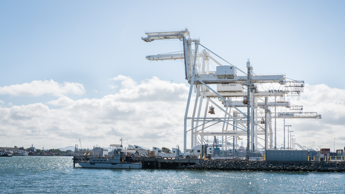 The Port of Oakland operates 33 “ship-to-shore” cranes that service 1,500+ ships annually. Three more are on the way and they will be the tallest on the West Coast at 300 feet.