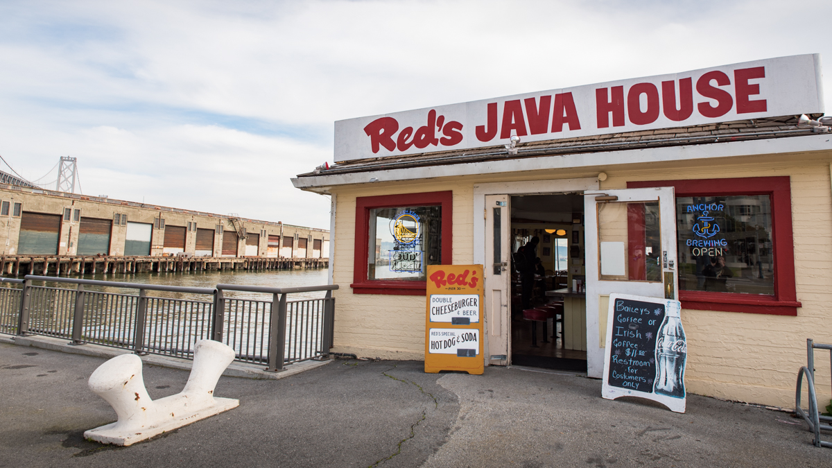 Grab a stool inside at Red’s Java House for your breakfast special (a cheeseburger and a beer) or head out to the back patio and enjoy it with an incredible waterfront view.