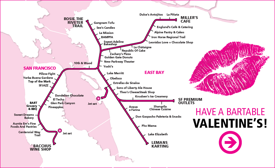 Check out this Valentine's Day BART map for date night