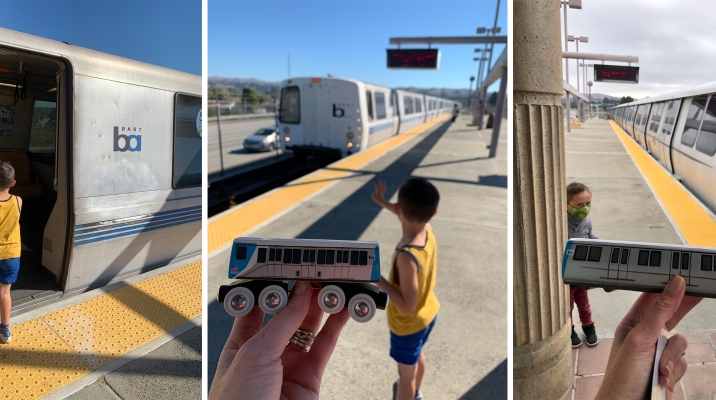 Meet the train-loving family who ride BART for fun