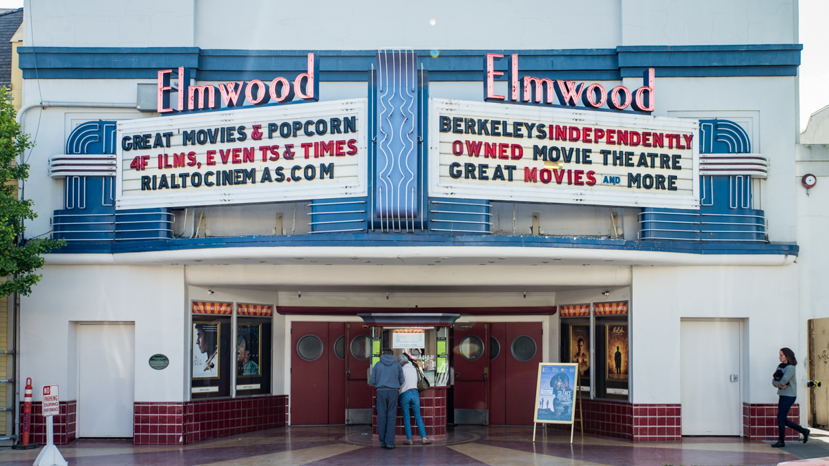 The Elmwood Theater, built in 1914 as the Strand Theater in the Art Deco style, was one of the first buildings in the Elmwood neighborhood.