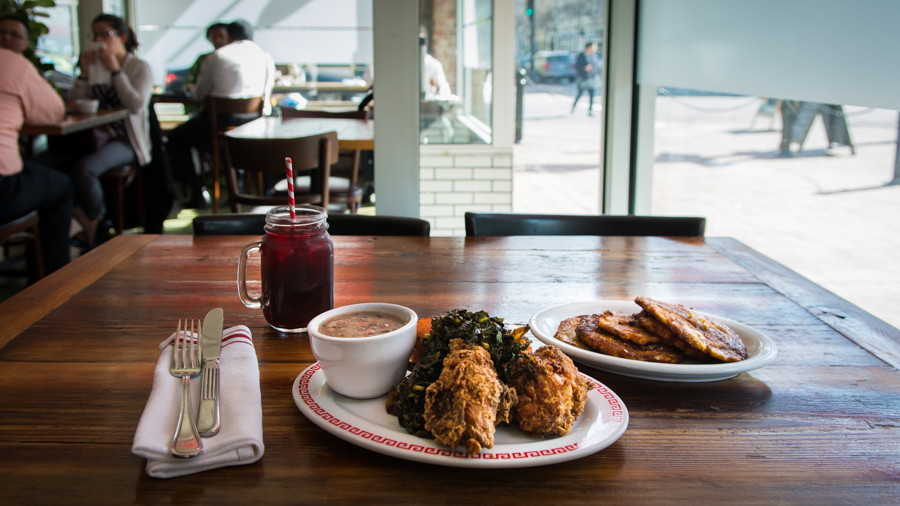 Swan's Market in Oakland is BARTable. Miss Ollie's is known for fried chicken.