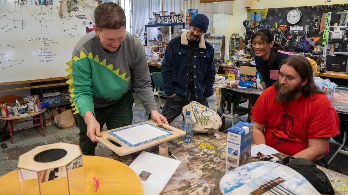 Group of people at a pop-up DIY Workshop