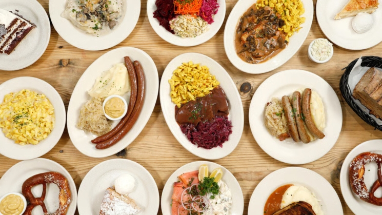 Enjoy beers and bratwurst at German restaurant Suppenküche. Photo courtesy of Suppenküche.