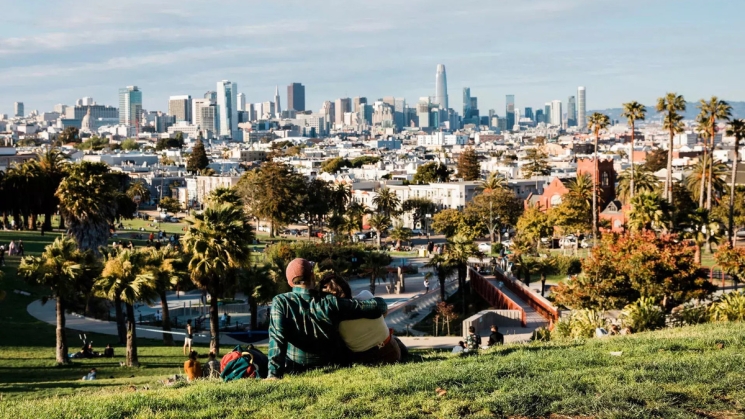 Mission Dolores Park. Photo courtesy of San Francisco Travel.