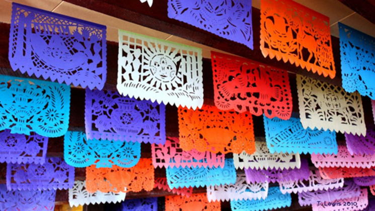 Colorful Papel Picado at the Berkeley Public Library. Photo courtesy of Berkeley Public Library. 