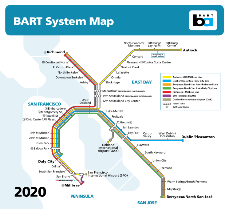 50 years of BART To learn the story of BART, look to its system maps