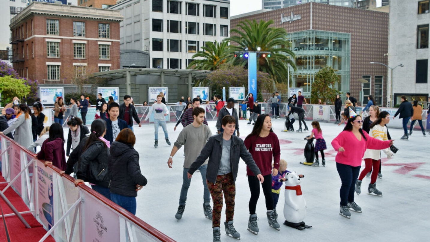 Ice skaters in San Francisco 