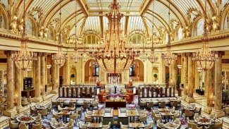 Visit the classy Palace Hotel for fancy afternoon tea in their Garden Court. Photo courtesy of The Palace Hotel.