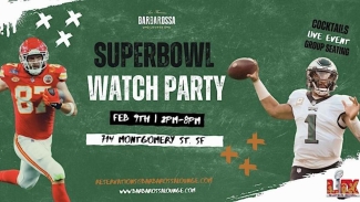 The Super Bowl menu at Barbarossa Lounge is on point! Photo courtesy of Eventbrite. 