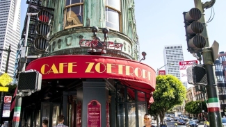 Cafe Zoetrope's unique location in the Sentinel Building adds to its charm. Photo courtesy of On the Grid: City Guides.