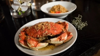 Mix is up this Thanksgiving with Dungeness crab at Crustacean. Photo courtesy of Crustacean.