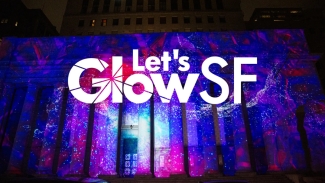Don't miss Let's Glow SF this holiday season in San Francisco. Photo courtesy of Downtown SF Partnership.