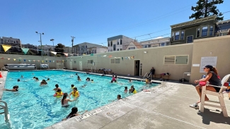 Cool off this summer at the Mission Community Pool in San Francisco. Photo courtesy of San Francisco Recreation and Parks.