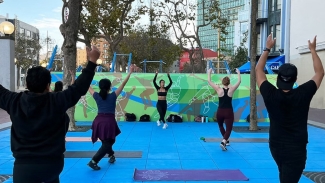 Bust a move this weekend at the United Nations Plaza with Rae Studios. Photo courtesy of Rae Studios.