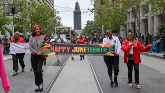 Join the Juneteenth festivities at San Francisco's Juneteenth parade. Photo courtesy of DoTheBay.