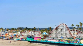 Enjoy the rides at the historic Santa Cruz Beach Boardwalk. Photo courtesy of Visit California.