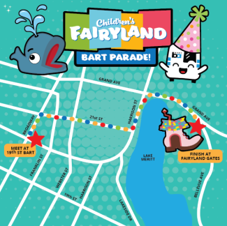 animated map of parade route from 19th st to fairyland gates