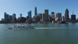 The USS Potomac in the San Francisco Bay. Photo courtesy of USS Potomac. 