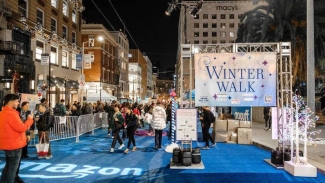 Head downtown to experience San Francisco's Winter Walk and Union Square Holiday Ice Rink. Photo courtesy of Secret San Francisco.