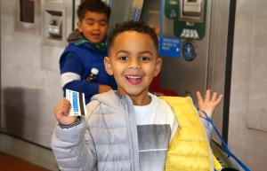 Fifth birthday party on BART