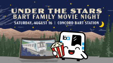 BART hosting move night event