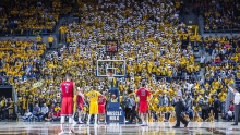Fans at a Cal Bears basketball game