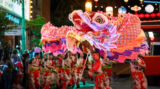 The San Francisco Chinese New Year Parade is the largest celebration of its kind outside of Asia. Photo courtesy of SF Travel. 