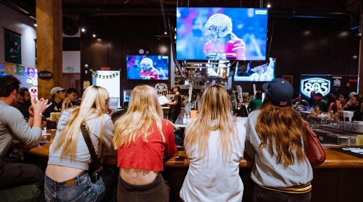 Enjoy Super Bowl watch parties near BART with friends. Photo courtesy of Underdog Tres. 