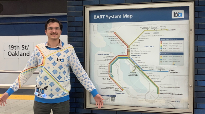 Win the BART 2023 ugly holiday sweater!