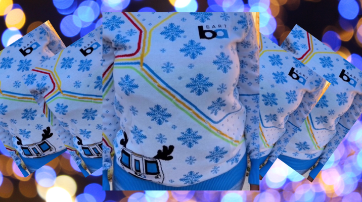 The fun continues... enter to win a 2023 BART Ugly Holiday Sweater
