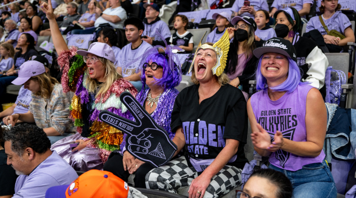 Crowds cheer on the Golden State Valkyries at Chase Center