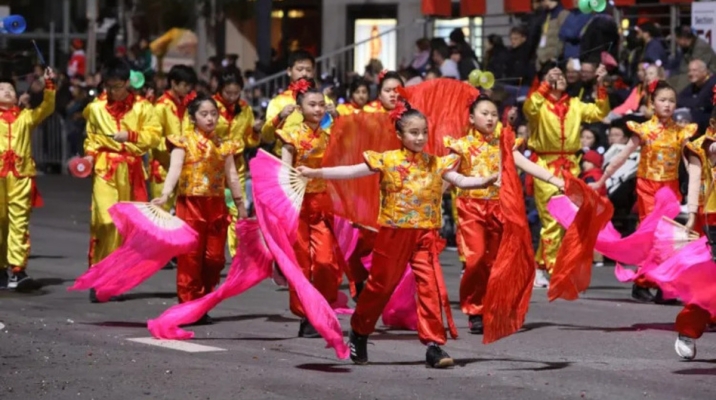 Youth in the Chinese New Year Parade and Community Street Fair 
