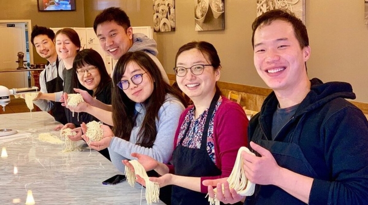 People making noodles at The Story of Ramen