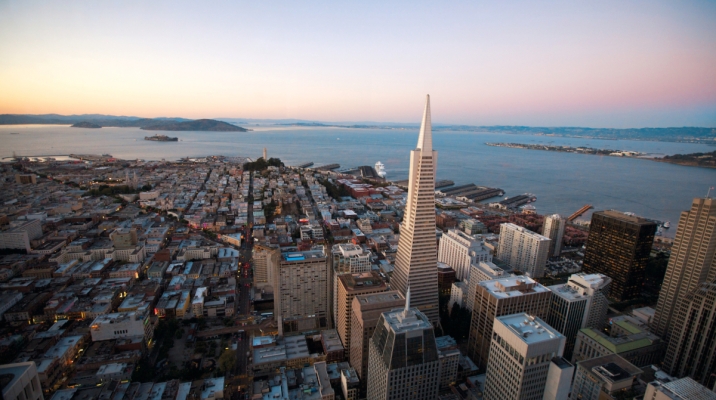 An aerial view of San Francisco.